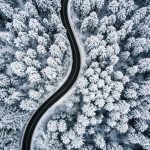 Route en hiver - sel déglaçant